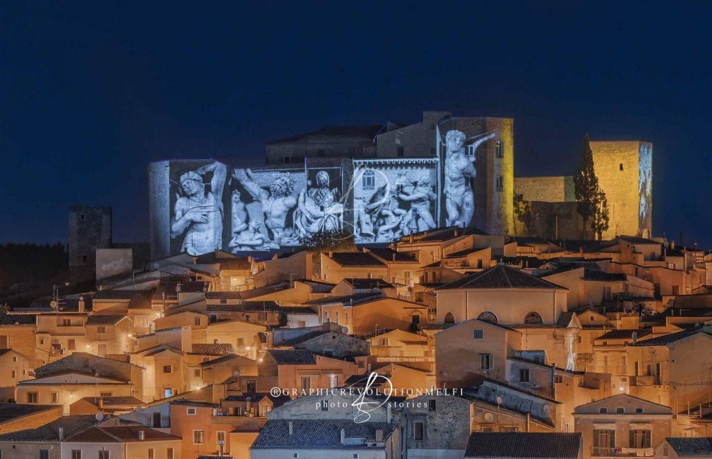 videomapping melfi estate foto 2020 melfiestate2020 melfi videomapping melfivideomapping video mapping estatemelfispettacoli castello di melfi porta venosina campanile di melfi ruggero ii altavilla roberto il guiscardo