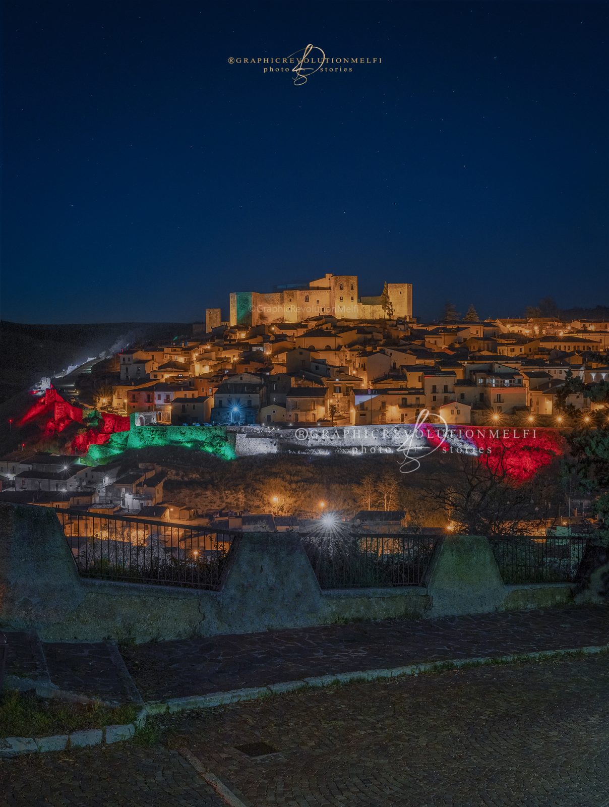 melfi tricolore panorama mura 25 aprile