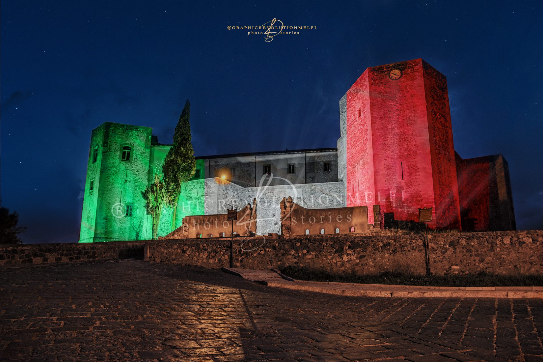 Italia Campione d'Europa 2021 i festeggiamenti a Melfi in Basilicata semifinale europei italia spagna castello tricolore