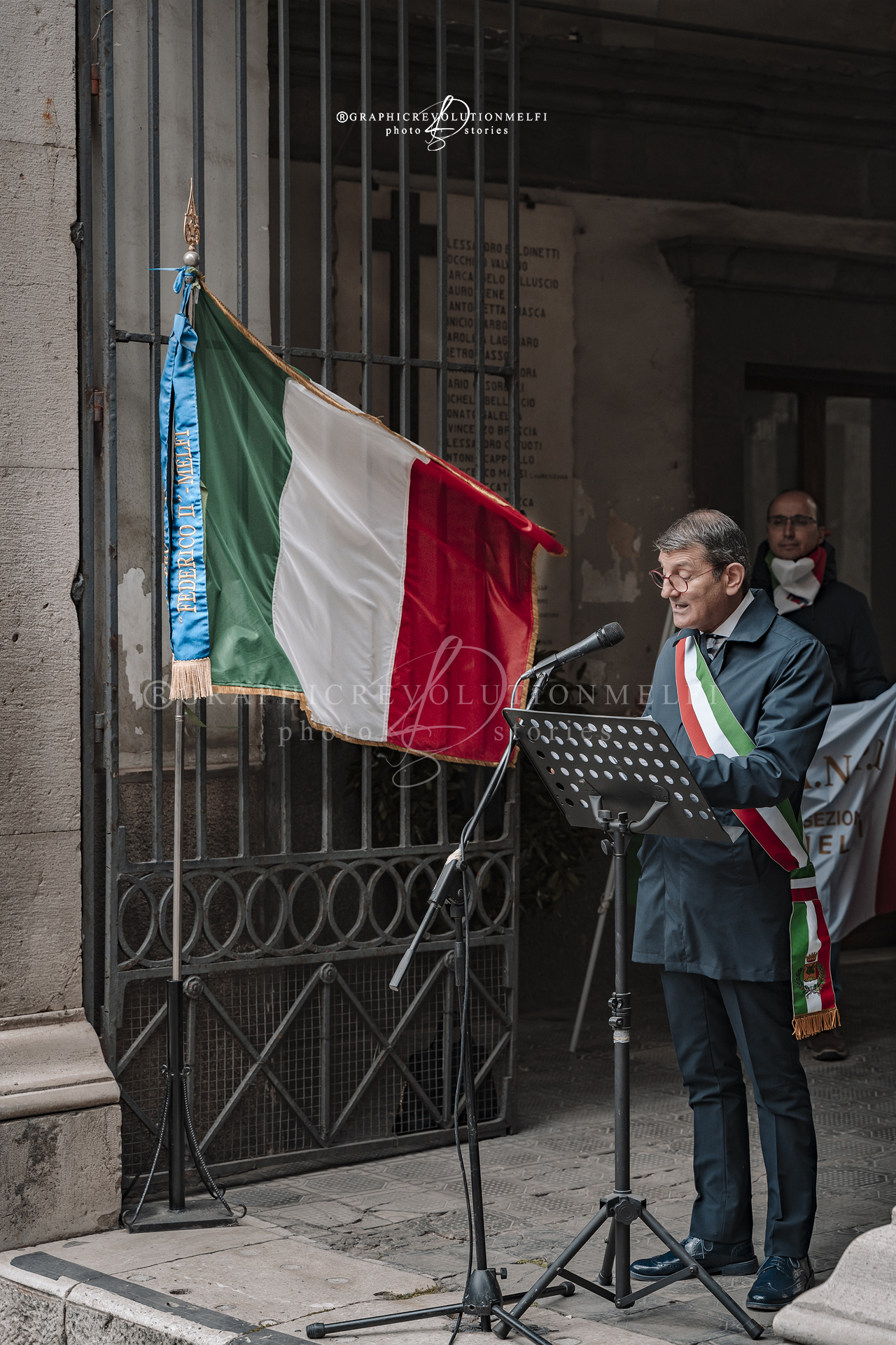 Melfi Festa della Liberazione Manifestazione del 25 Aprile 2022 sindaco giuseppe maglione tricolore basilicata