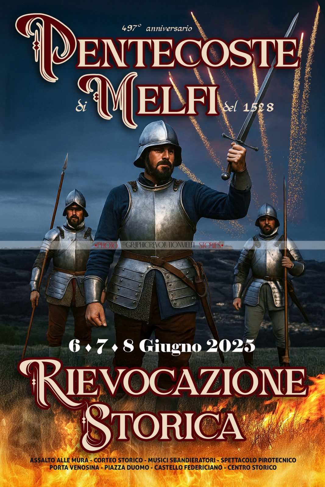 pentecoste di melfi 2025 locandina programma trombonieri senatore castello porta venosina comune