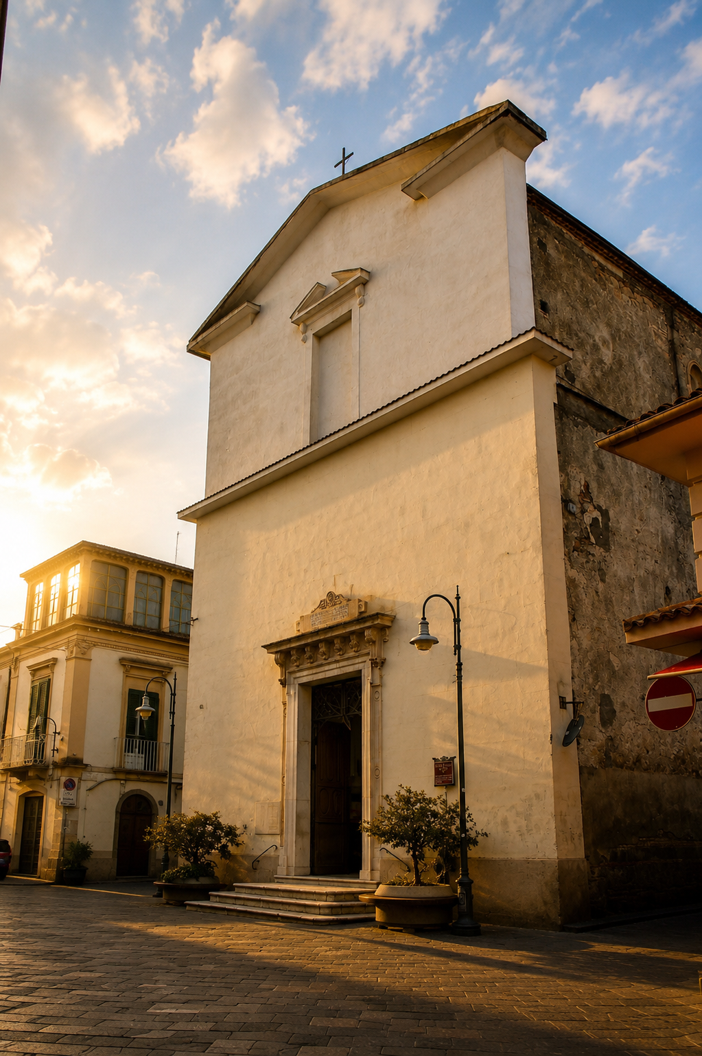 Facciata della Chiesa di Santa Maria ad Nives nel centro storico di Melfi, dedicata alla Madonna della Neve